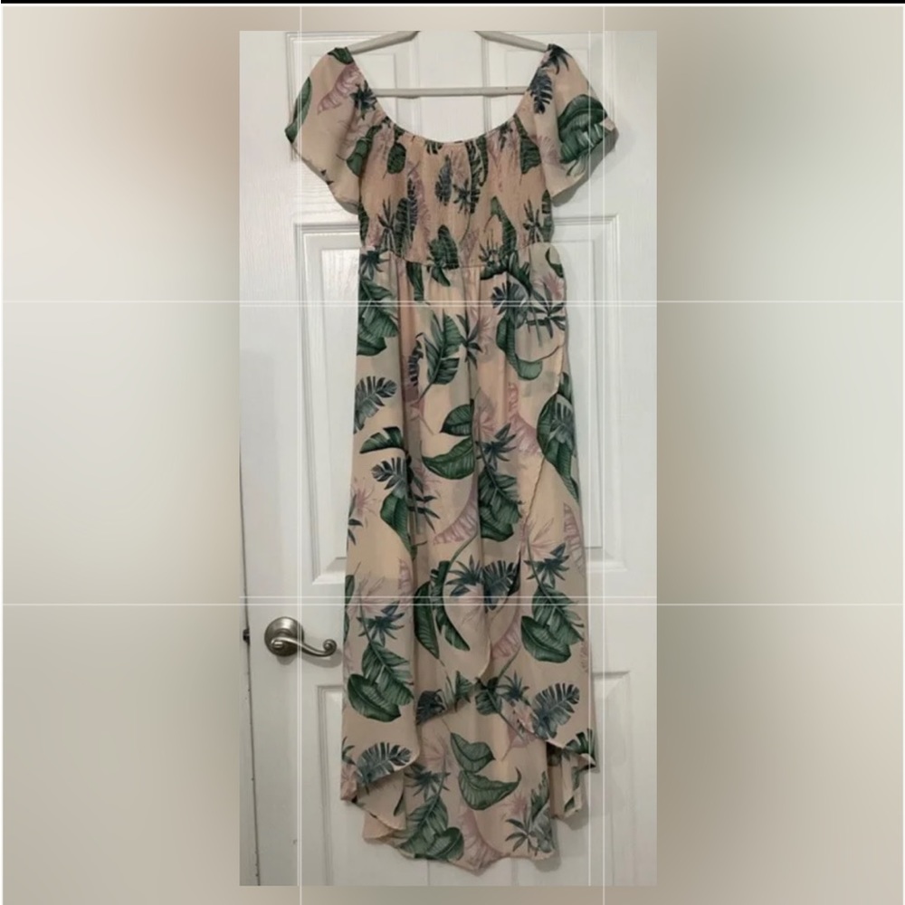 PinkBlush Tropical Hi Low Maternity Dress